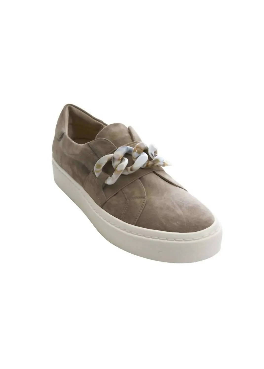 Women's Yazz Slip On Chain Sneaker In Truffle Suede