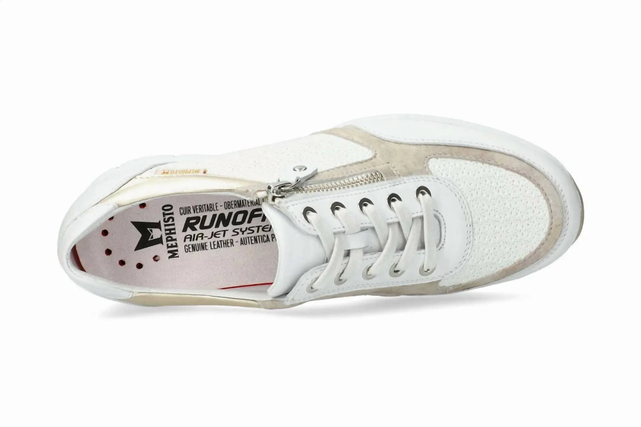 Women's Ylona Zipper Sneaker In White