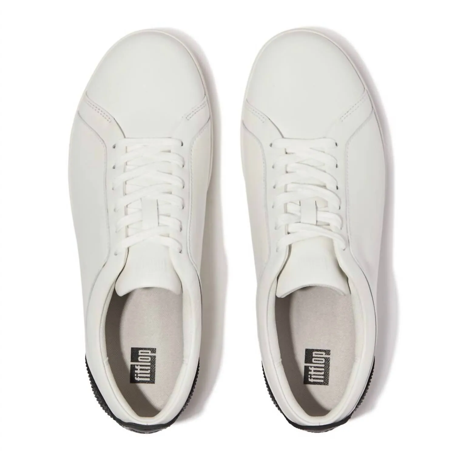 Womens's Rally Crystal Backtab Leather Sneaker In White/black