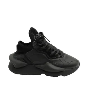 Y-3 Kaiwa Sneakers in Black Leather