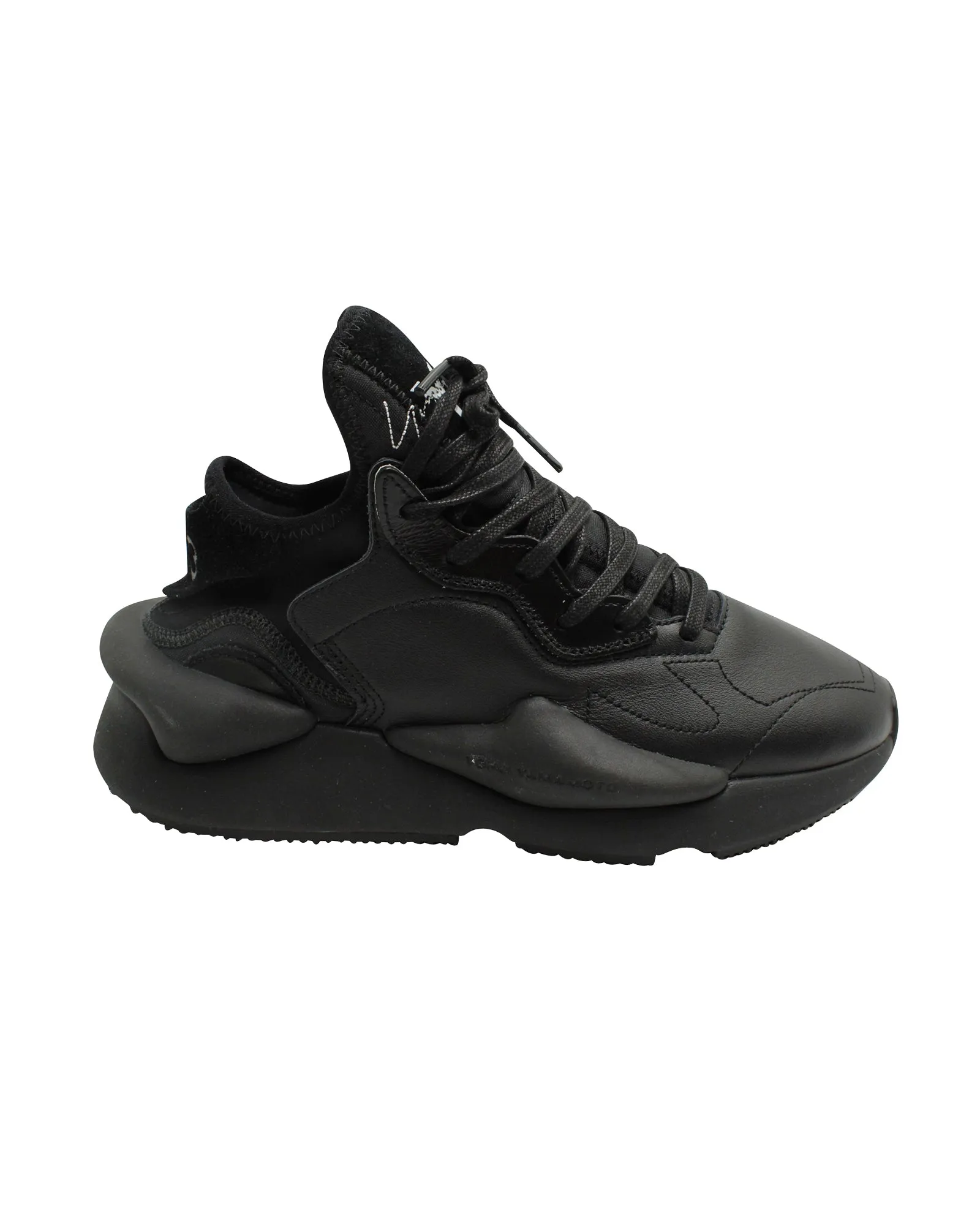 Y-3 Kaiwa Sneakers in Black Leather