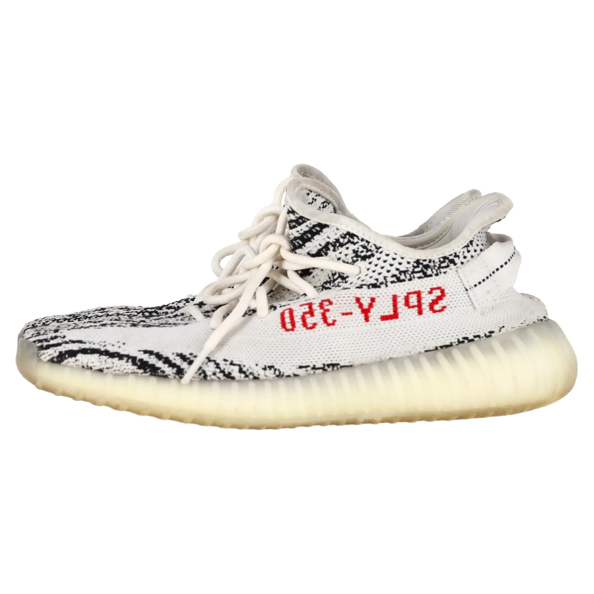Yeezy Boost 350 V2 Zebra Sneakers in White Cotton