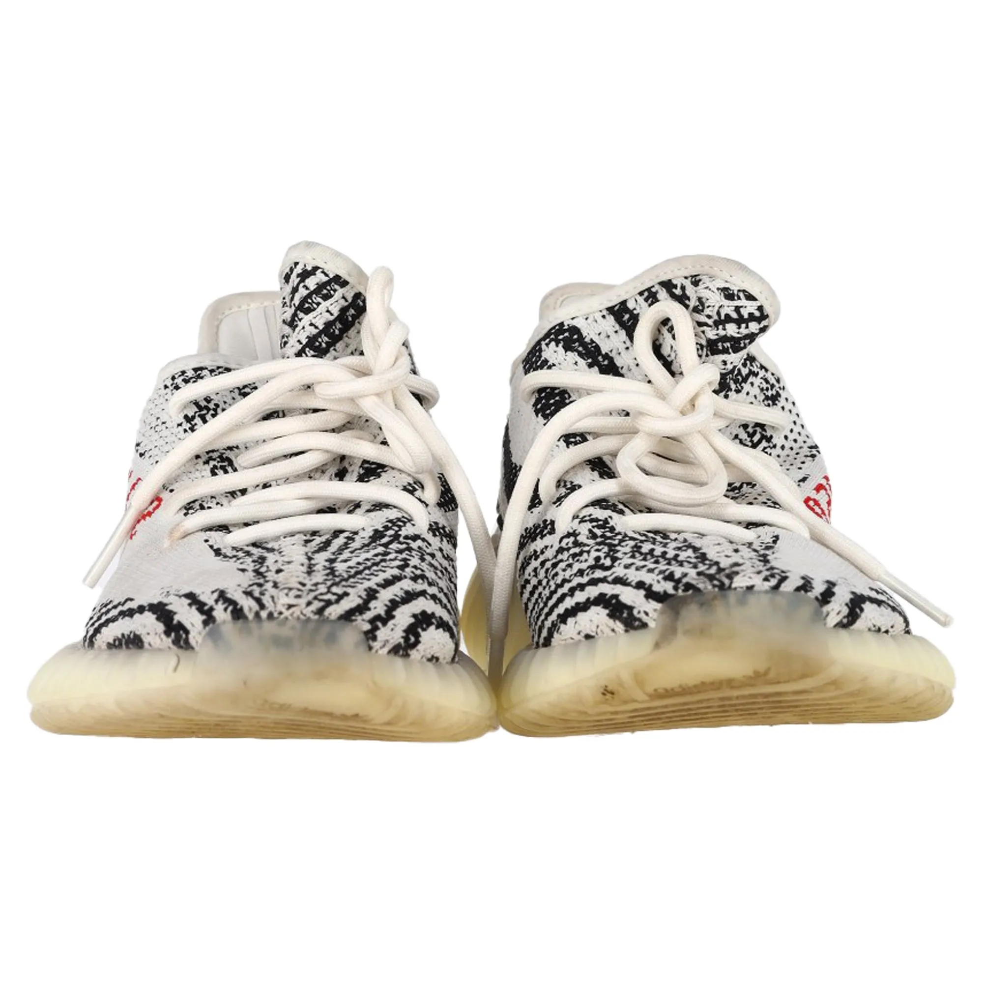 Yeezy Boost 350 V2 Zebra Sneakers in White Cotton