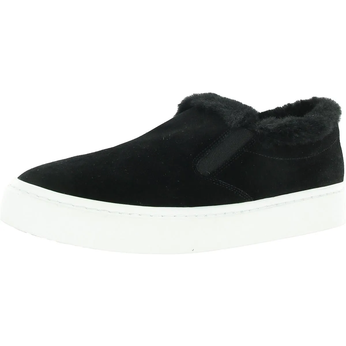 Ylona Womens Faux Fur Faux Suede Slip-On Sneakers