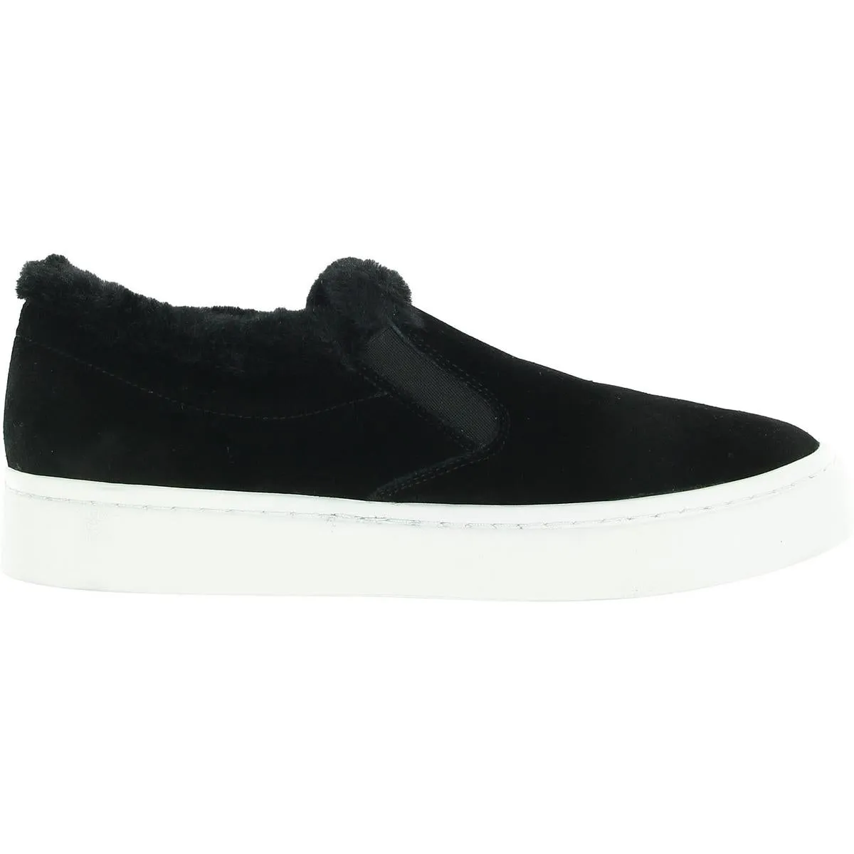 Ylona Womens Faux Fur Faux Suede Slip-On Sneakers