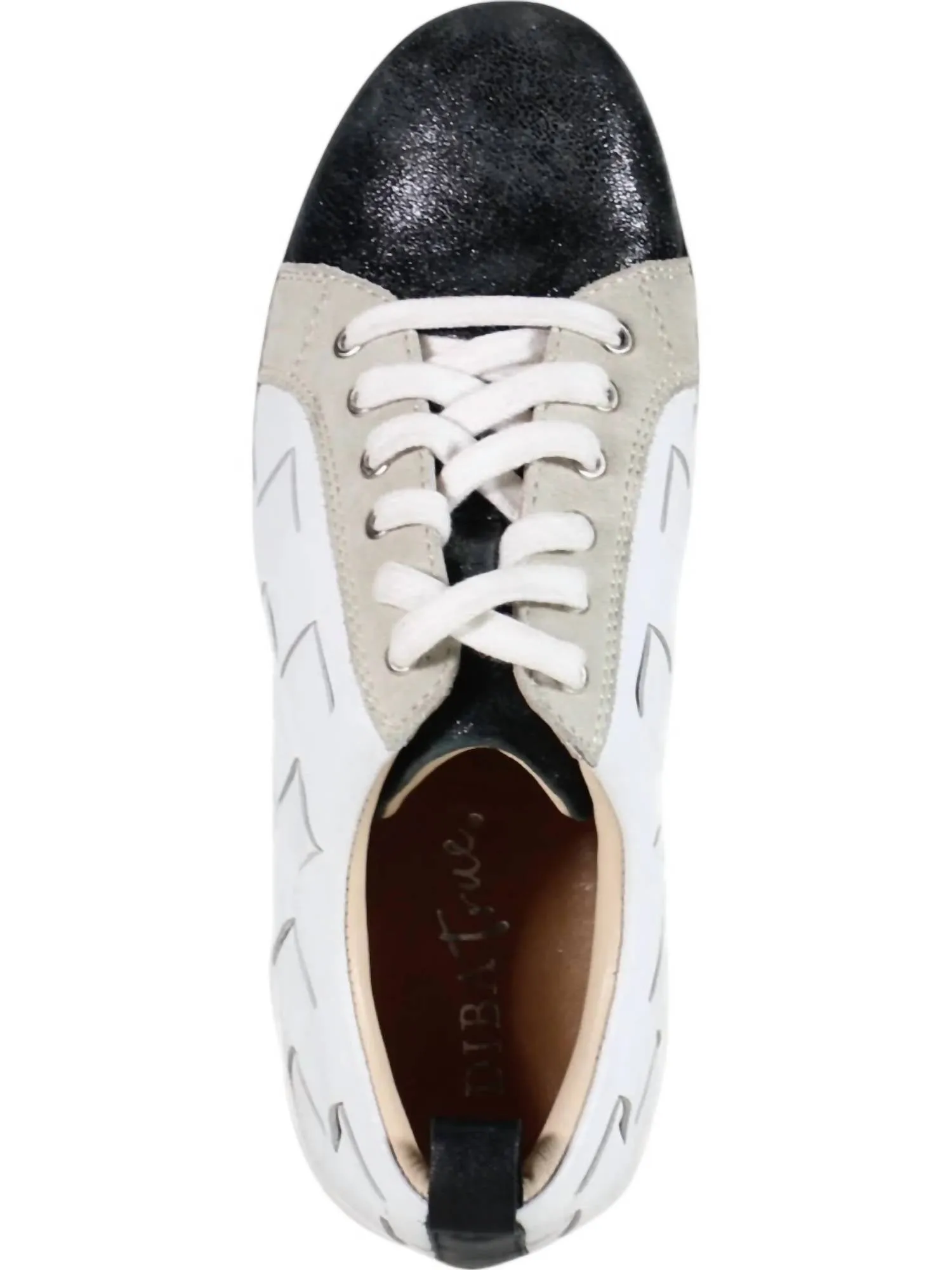 Yuli Ana Leather Sneaker In Black/white